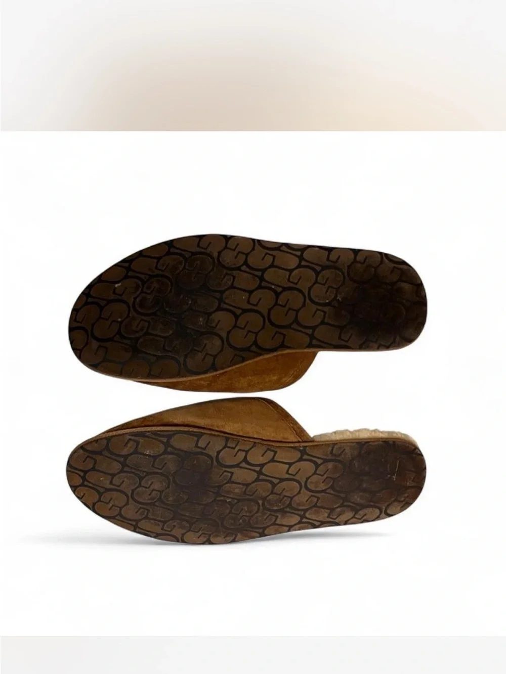 UGG Men’s Chestnut Suede Shearling-Lined Slip-On Slippers